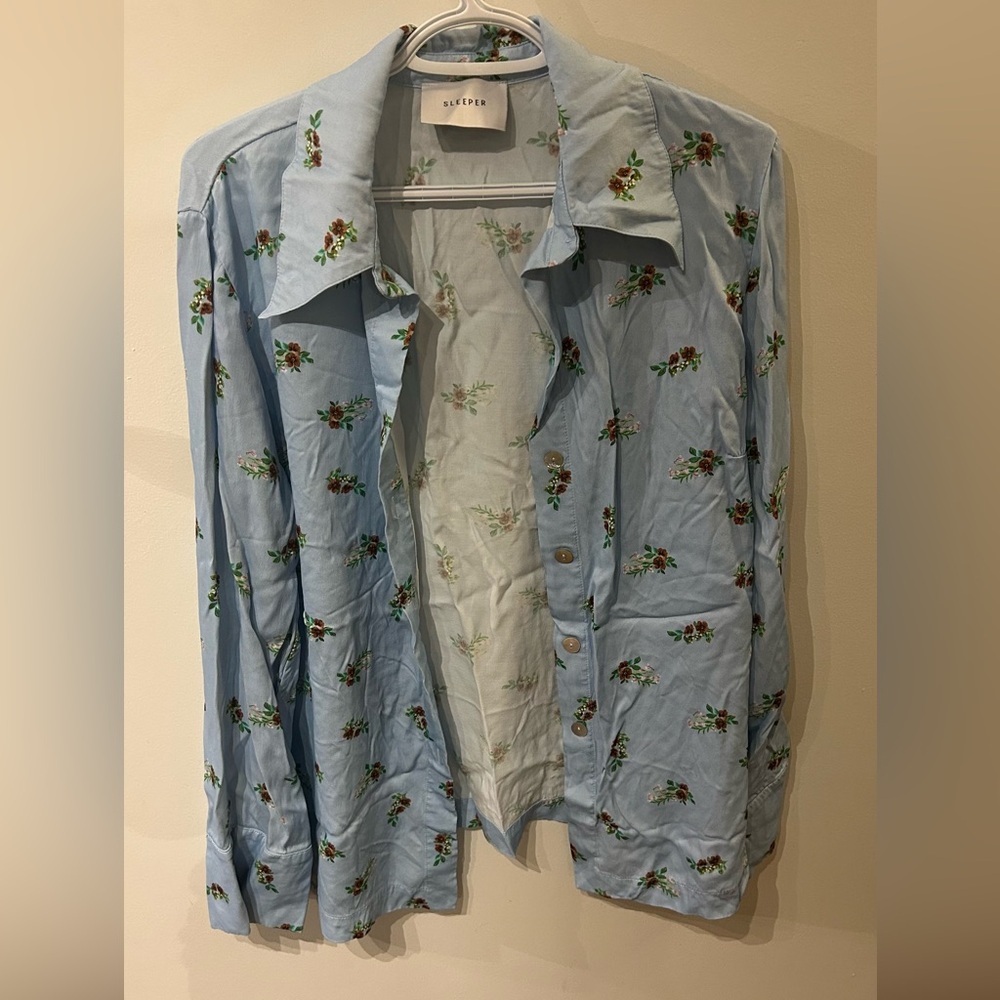 Sleeper Light Blue Floral Shirt